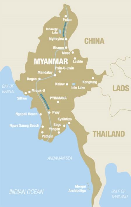 Myanmar (Burma) Myanmar (Burma) is a Southeast Asian nation of more than 100 ethnic groups. This Golden Land is full of cultural highlights where the landscape is scattered with gilded pagodas.