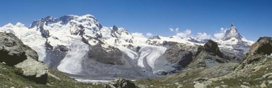 " The Glacier Express travels across the Oberalp Pass, which at 2,033 metres, is the highest point of the journey.