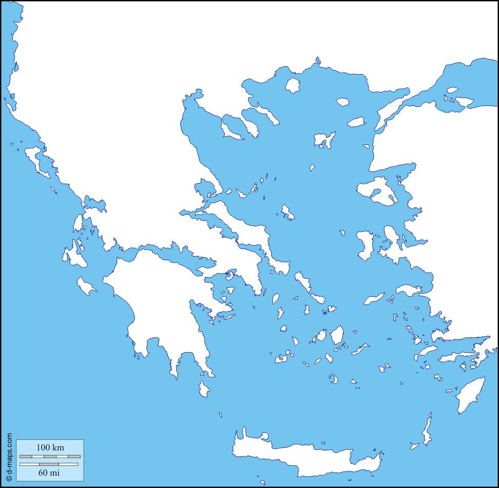 Ancient Greece Name: Bodies of Water: (Use blue markers or colored pencils to indicate water) Mediterranean Sea Aegean Sea Ionian Sea Gulf of Corinth Marmara Sea Other: Peloponnesus (Shade red) Crete