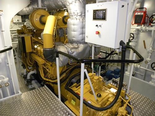 Propulsion system: The main power is provided by two Caterpillar 3512C TA/HD diesels each developing 1,305 bkw (1750 bhp) at 1,600 rev/min.