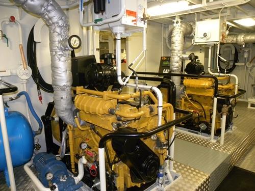 Auxiliary equipment: Below deck The two Generator sets are Caterpillar C-4.4TA units, each of 107.
