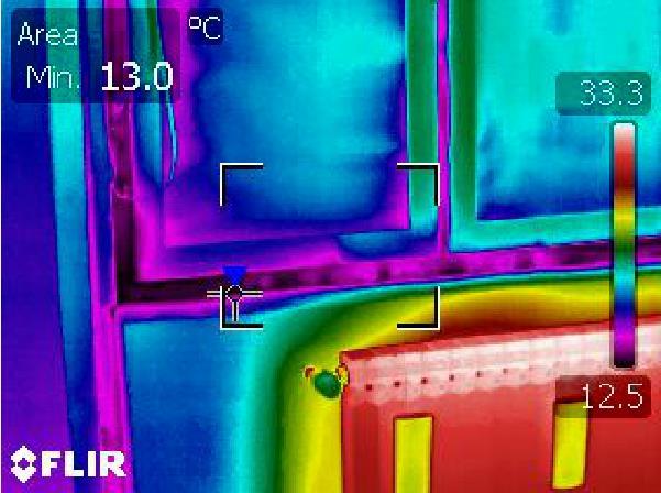 4.2.2. Mjerenje temperature IC kamerom Infracrvena termografija beskontaktna metoda mjerenja i bilježenja temperature i njezine raspodjele na površini tijela (građevina).
