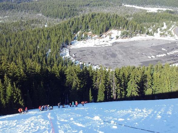 Bachelor is the location for a large ski resort and the area management was very cooperative and allowed the re-accreditation to take place in their boundaries on a nearby cinder cone that actually