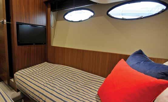 Each stateroom features private access to a full