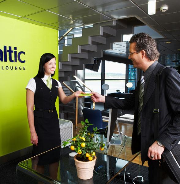 Brochures displayed in the airbaltic Business Lounge Win the preciously short attention of Business Class passengers as they seek entertainment and enjoy a free