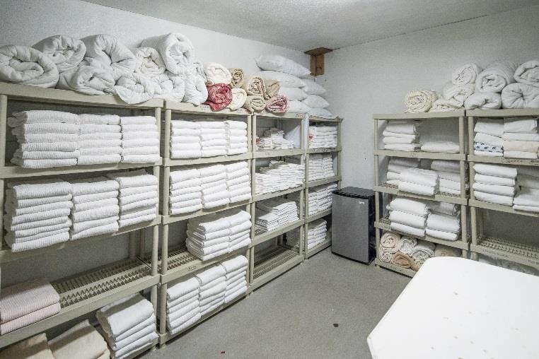 The Laundry facilities for staff are located in the