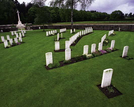 During this time some of the cemeteries were used by the Germans, but mainly for the burial of Commonwealth dead left behind as the Allies withdrew.