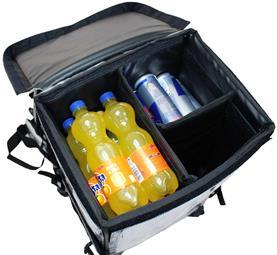 2 chamber device with loading capacity for 15 cans or bottles up to 500 ml each Twin Pack with waste bag for disposal of empty container