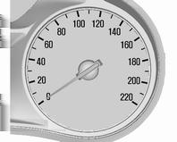 Kontrolna svjetla, mjerači i indikatori Brzinomjer Brojač kilometara Instrumenti i kontrole 85 Sklop instrumenata srednje klase opreme Prikazuje brzinu vozila.