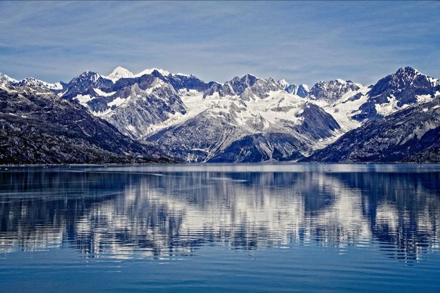 The fastest receding National Park by landmass, Glacier Bay's shining ice