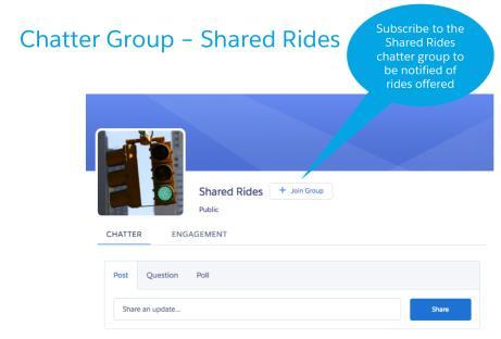 offered Join the Shared Rides chatter
