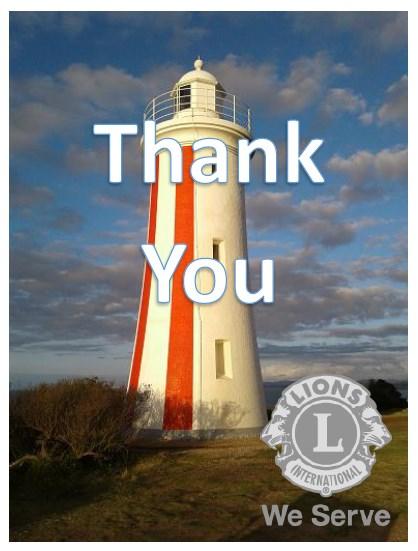 Convention Conclusion 2018 District 201T1 Convention Devonport Sat/Sun 10/11 Nov Final Report for Newsletter Two words say it all Thank You Thank You to all those that attended.