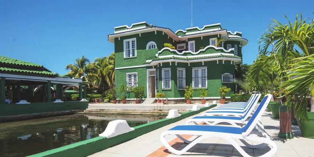 A LA CARTE PROGRAMS CASA VERDE Located on the shores of Jagua Bay, is a two-storey building, a republican mansion,which style remains early