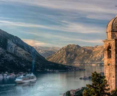 Montenegro's picturesque Bay of Kotor Sunday Kotor - At Dock for Embarkation and first night: After arriving on-board you will have the opportunity to enjoy a drink and a chat with your fellow