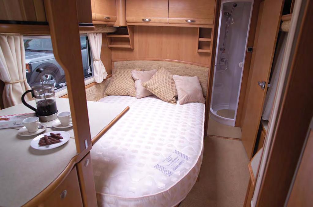 The Bedroom Buccaneer Elan 15 Supplied as standard on all fixed beds in the Buccaneer range, the exclusive 'So Comfortable' pocket sprung mattress is a traditional top quality deep sprung system with