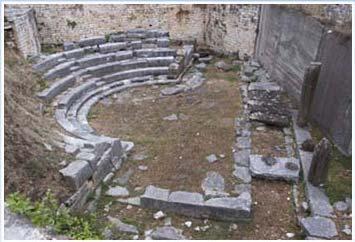 The smallest of the hitherto known Greek theaters 4th 3rd century BC Situated within the urban environment
