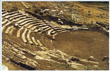 3rd century BC Capacity of 4,000 5,000 spectators At the bank of Kalamas river The seats in the front bearing inscriptions