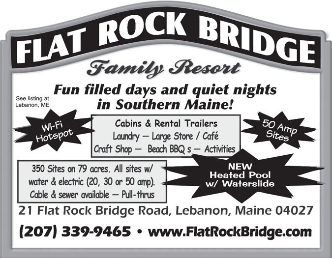 Boothbay a (N) Shore Hills Campground & RV Park (Lincoln) From jct US-1 & Hwy-27: Go 7-1/2 mi S on Hwy-27.