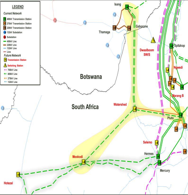 Project Stakeholders: Project Scope: Botswana South Africa (BOSA) Interconnector Close to 560 KM of transmission line to be built and operated at 400KV Total Project cost Still do be determined