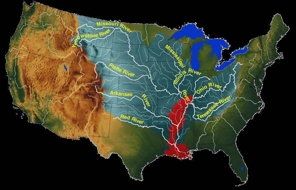 World s 3 rd Largest Watershed 41% of U.S.