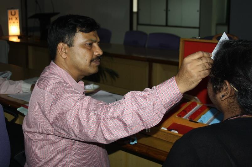 An eye check-up camp for employees was organized in association with AMRI Hospital at the