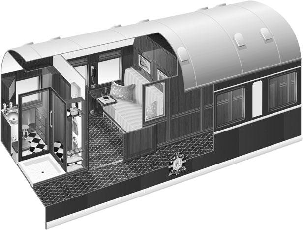 SPECIFICATIONS LxW in CM Royal Suites ±16 SQ METRES Public Areas DOUBLE 189x189 SIDE-BY-SIDE TWIN 189x94 LOUNGE CAR DINING CAR