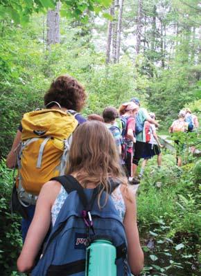 Wanderers July 9 to 12, for grades 6 through 8 Join Wanderers for a three-day backpacking adventure!