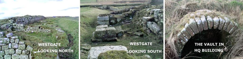 A large farm has been built in the north east corner. It measures 355ft by 419 ft. and like Housesteads faces east and is behind the wall. It is probably an after though as it was built after 128AD.