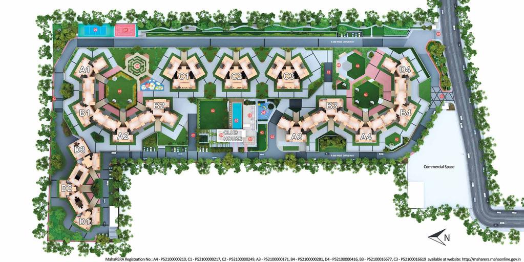 Master Plan 01. Entry Plaza 02. Driveway 03. Lawn Area 04. Amphitheatre 05. Kid s Play Area 06. Tennis Court 07.