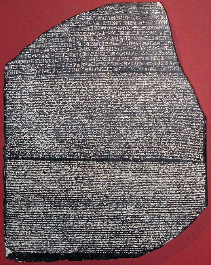 Group 5 What is the Rosetta Stone?! The Rosetta Stone is a stone with writing on it in two languages (Egyptian and Greek), using three scripts (hieroglyphic, demotic and Greek).
