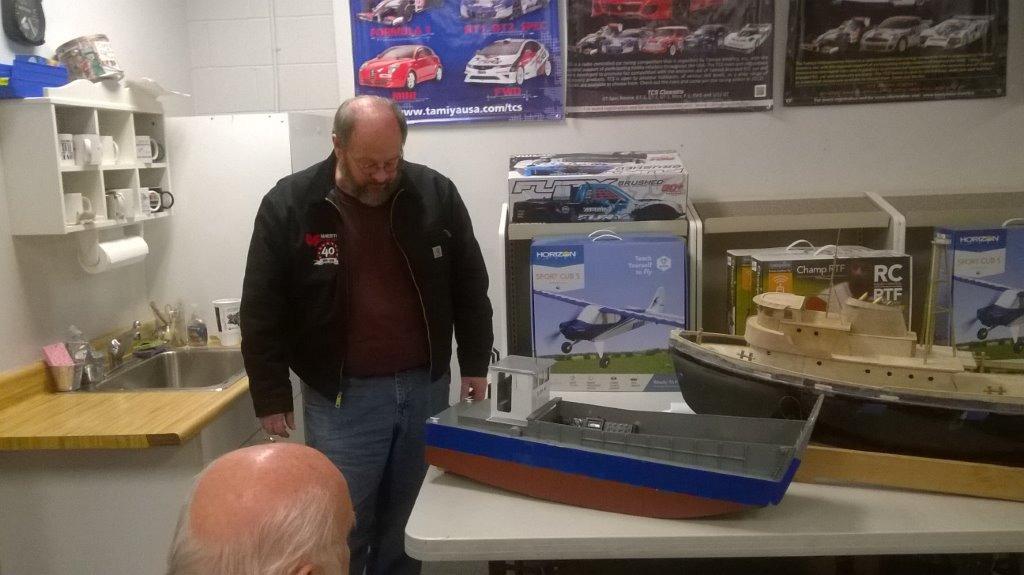 Jon Andriesen brought in plans for the invader class tug and the Miki Miki tug and offered them to anyone willing to make a small donation to the club.
