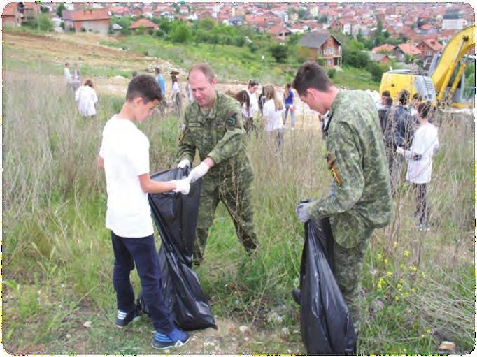 ENVIROMENT PROTECTION PROJECTS LET S CLEAN KOSOVO The Kosovo Security Force, under the organization of the Civil-Military Department, during this year has developed various activities for marking