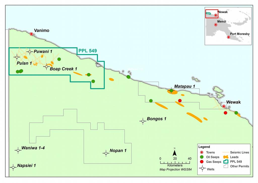 Figure 2: PPL 549 location map Exploration Licence Applications APPL 550 - Western Province & APPL 560 - Cape Vogel, Papua New Guinea Rawson Resources has two further petroleum licence applications