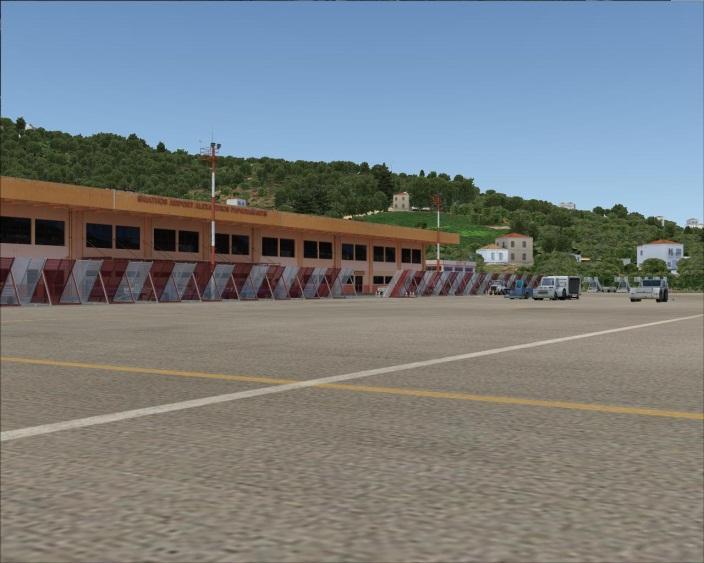 The add-on scenery package of SkiathosX is not only the international airport of Alexandros Papadiamantis but actually the complete island.