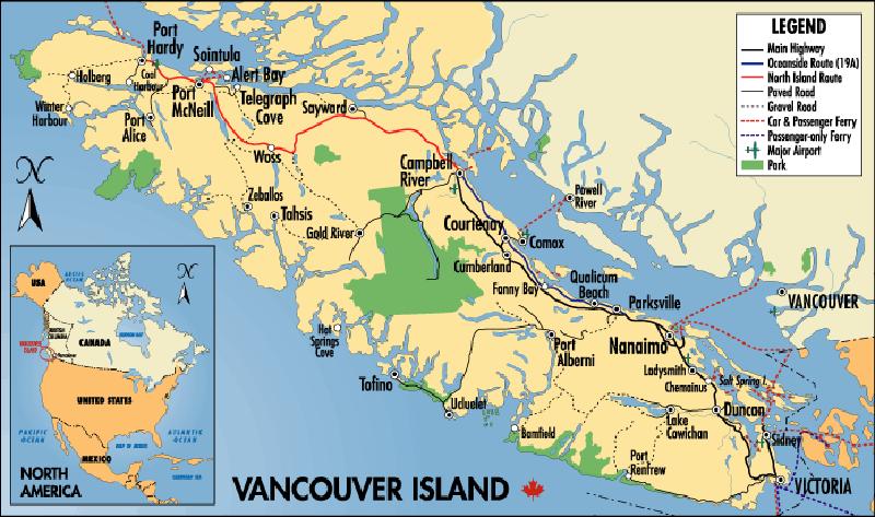 VANCOUVER ISLAND BRITISH COLUMBIA, CANADA The Vancouver Island region is a large, sparsely populated area, encompassing Vancouver Island, the Gulf Islands, as well as a portion of the mainland.