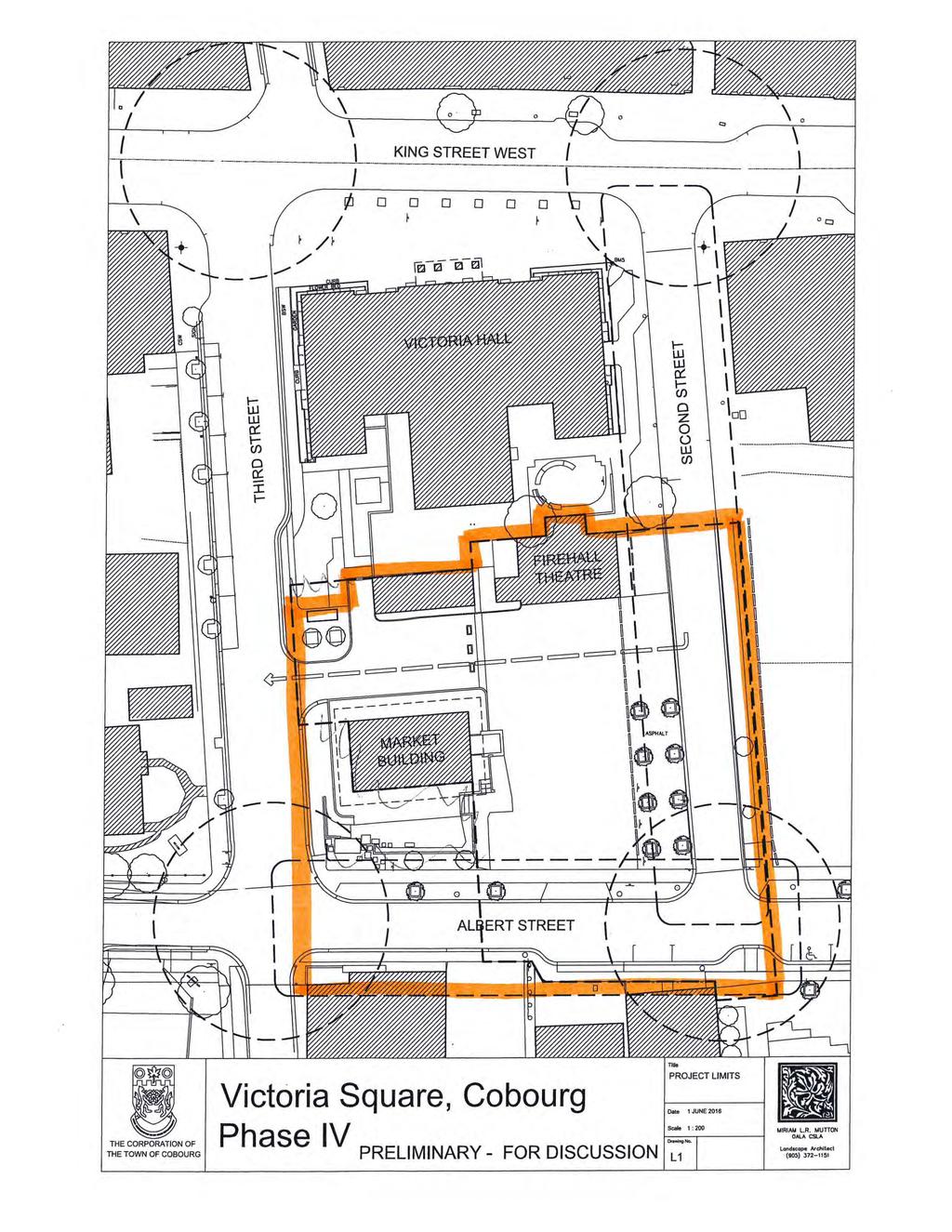 TNN Victoria Square, Cobourg PROJECT LIMITS NM 1 JUNE 2018 THE CORPORATION OF THE TOWN OF COBOURG Phase IV PRELIMINARY