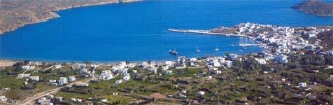 SIROS: The coastline is indented with inlets of all sizes between capes. There are two large bays, of Ermoupoli to the east and Foinikas to the west.