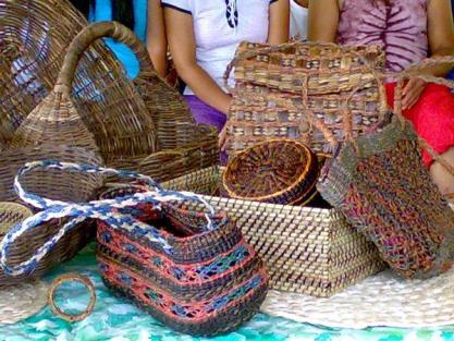 Visit a handicraft store and witness how products with intricate designs are made from the stalks of a plant called abaca, locally known as karagumoy.