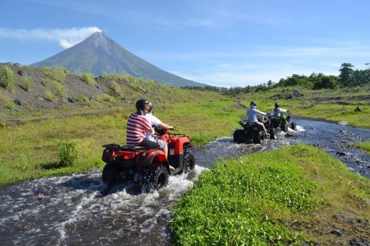Drive an all-terrain vehicle from the jump off point in Brgy. Pawa going to the Base camp.