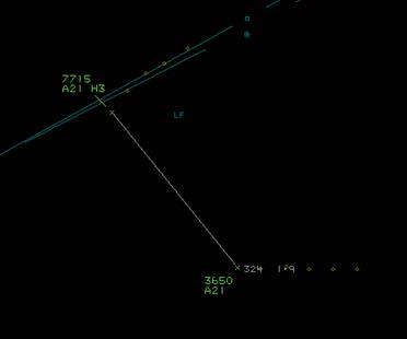 Figure 12: Geometry at 16:27:38 (S76 3650; CRJ2 7715).