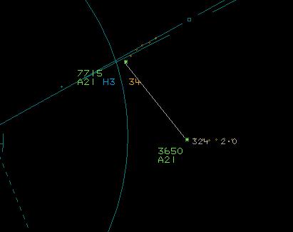 CRJ2 CRJ2 S76 S76 Figure 7 (1627:50) Figure 8 (1628:11). At 1628:11 (Figure 8), CPA occurred with the CRJ2 and S76 separated by 1.2nm horizontally and 900ft vertically.