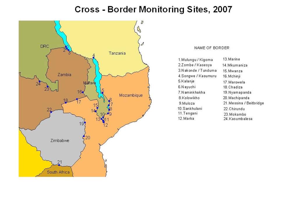 Page 7 Annex I (continued) Table 6: Informal cross border trade in beans (MT) - - - - - - 5 2/ 5-5 - 5-5 - 6 25/6-6 - 6-6 - 7 26/7 Tanz Zambia 262 79 68 59 99 223 87 63 72 28 5 73 Zambia Tanz - - - 2