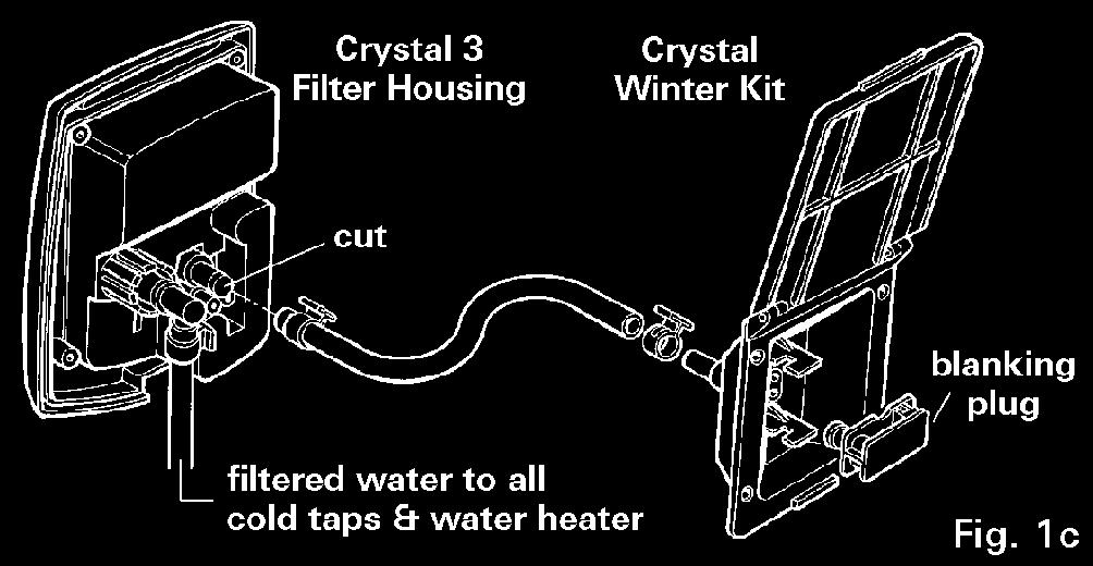 How to prepare your water system for winter use For the Crystal 3 Filter Housing an additional adaptor Kit, part no. 40060-54000 will be necessary.