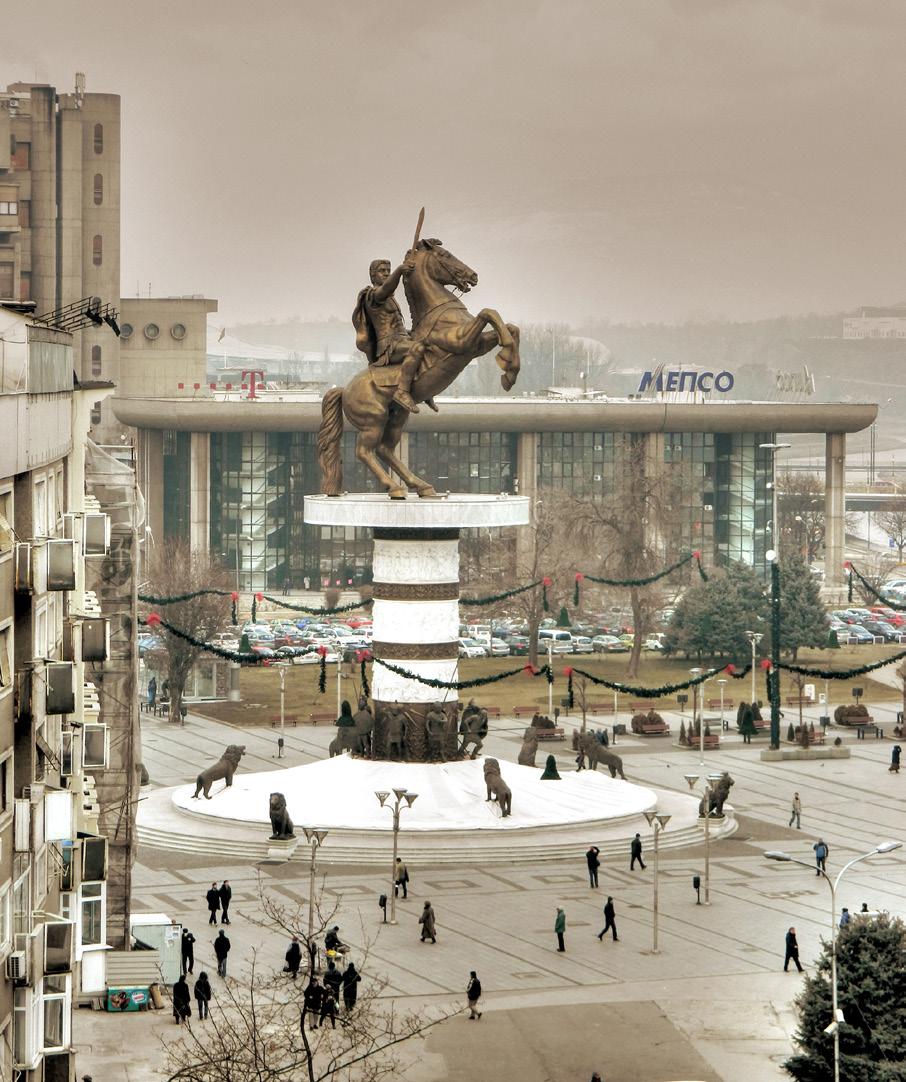 Warrior on Horse Statue - Liberty Square Skopje 2014 is a project financed by the Government of the Republic of Macedonia, with the purpose of giving the capital Skopje a more classical appeal by the