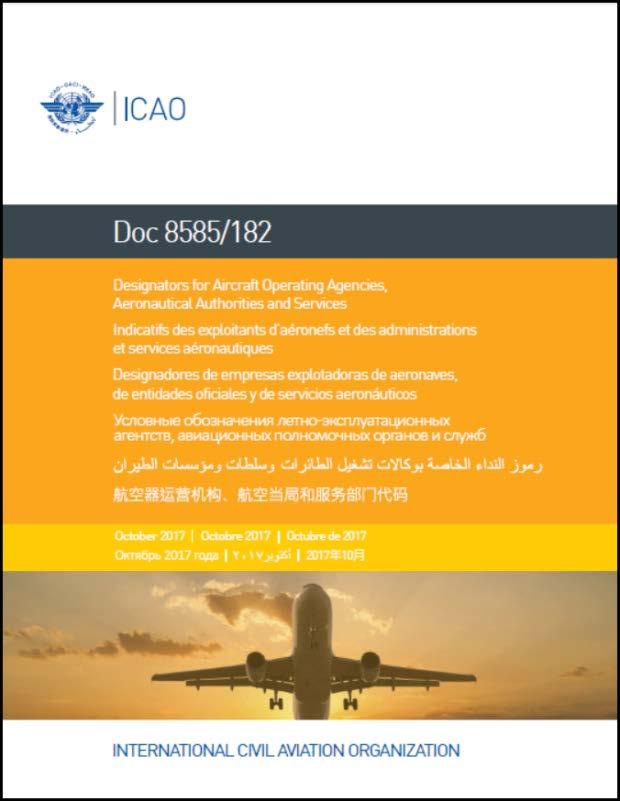 Attribution of an Aeroplane Operator to a State Attribution of an aeroplane operator based on: ICAO designator, or Air operator certificate, or Place of juridical registration ICAO Doc 8585