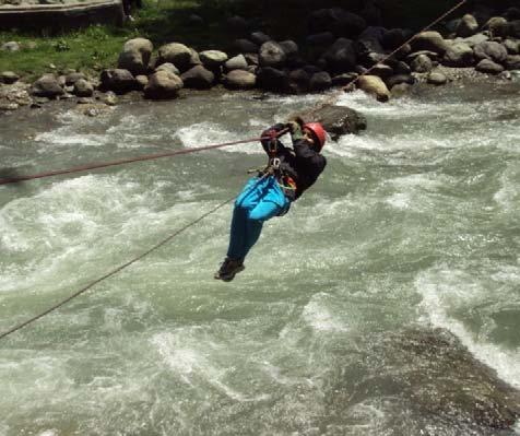 ROCK CLIMBING RAPPELLING (b) Tyrolean traverse & river crossing: