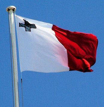 MALTA S FLAG IS WHITE AND RED.
