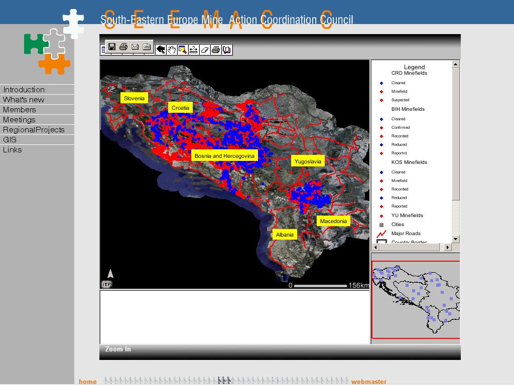 ITF Regional activities: GIS Imagery and map development for Mine Action Centers in the region.