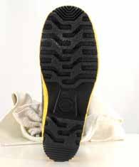 Upper: Flame-resisting, heat-resisting rubber Construction: Vulcanized Insole: Removable superknit covered polyurethane footbed Midsole: Stainless steel, puncture-resisting bottom