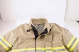 Package includes Nomex turnout gear coat and pants, Fire-Dex 911 helmet, Darley gold gauntlet gloves, Nomex hood, Hellfire structural and hazmat firefighting boots, and Fire Fighter gear bag with